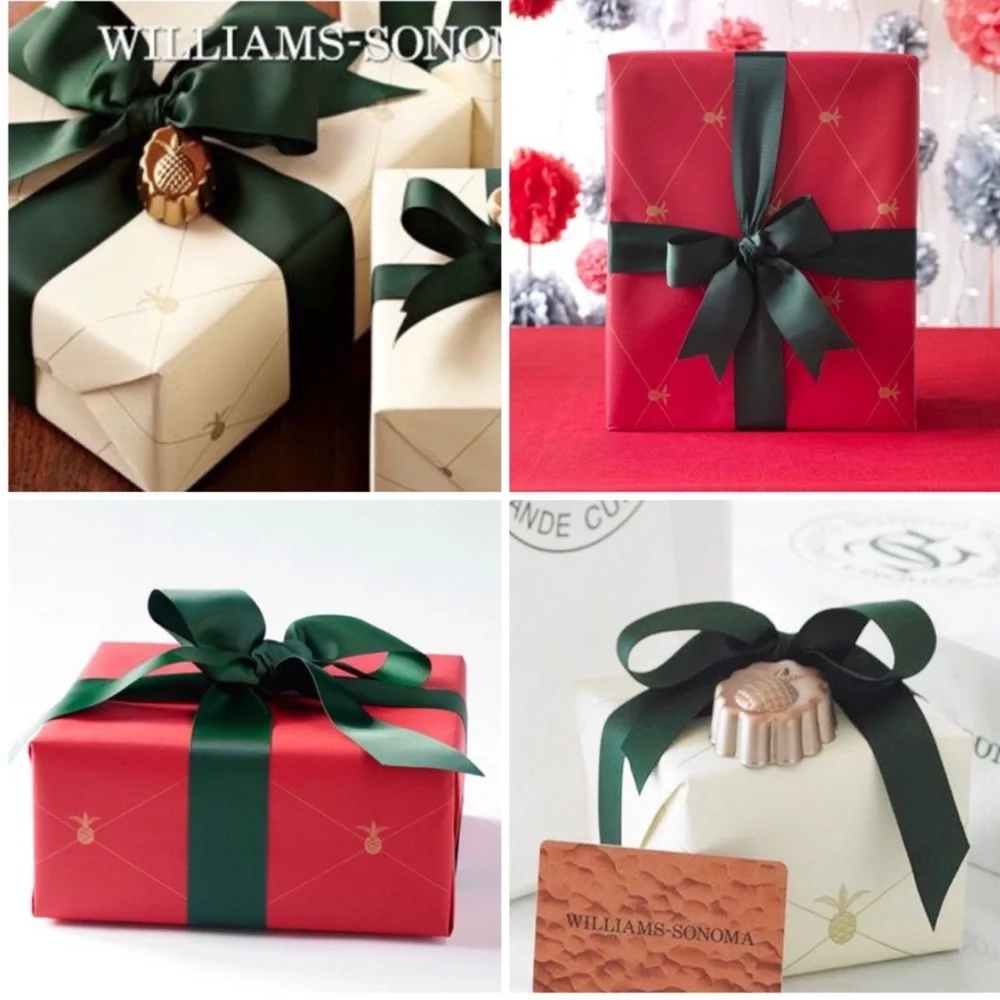 Williams Sonoma Green Cloth Ribbon